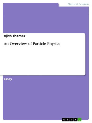 cover image of An Overview of Particle Physics